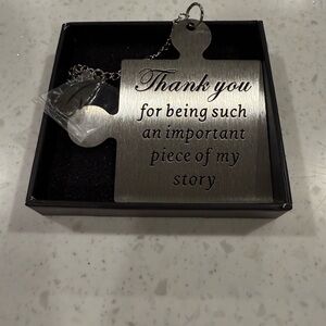 Silver Puzzle Piece, Teacher Appreciation Gift, NWT
